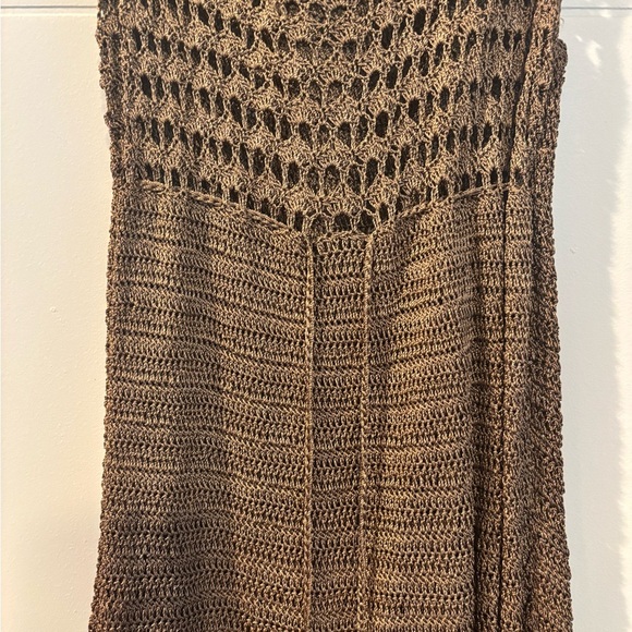 Bettie Page Brown Knit Tank Top - Picture 2 of 4